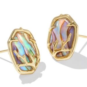 Kendra Scott Daphne Coral Frame Stud Earrings